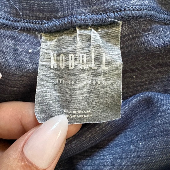 NOBULL Womens High-Rise Shorts Heathered Blue Space Dye Medium Gym CrossFit - Picture 3 of 5